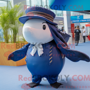 Navy Humpback Whale mascot...