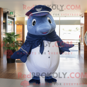 Navy Humpback Whale mascot...