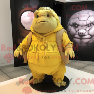 Yellow Glyptodon mascot...
