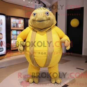 Yellow Glyptodon mascot...