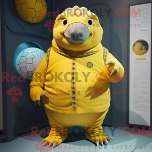 Yellow Glyptodon mascot...