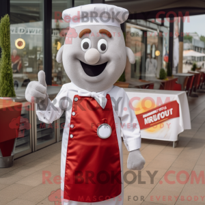 Sølv Currywurst maskot...