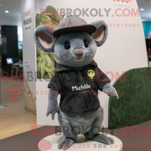 Sort Chinchilla maskot...