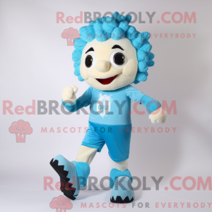 Sky Blue Pop Corn mascot...