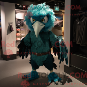 Blågrøn Harpy maskot...