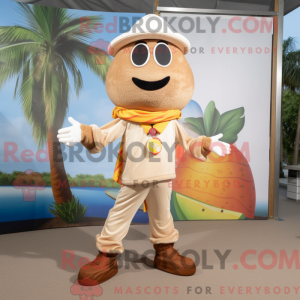 Tan Mango mascot costume...