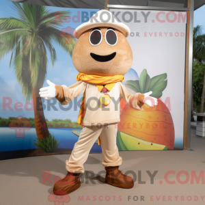 Tan Mango maskot kostume...
