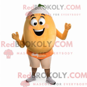 Tan Mango mascot costume...