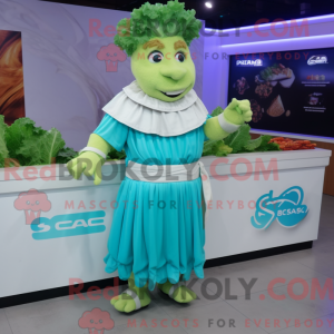 Cyan Caesar Salad maskot...