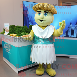 Cyan Caesar Salad maskot...