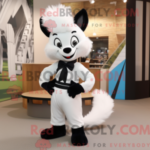 Hvit Skunk-maskotdraktfigur...