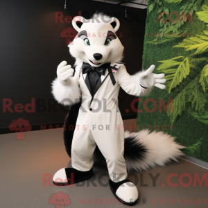 White Skunk mascot costume...