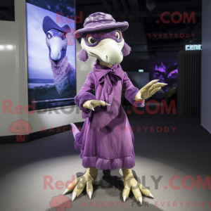 Purple Deinonychus mascot...