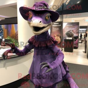 Personaggio mascotte viola...