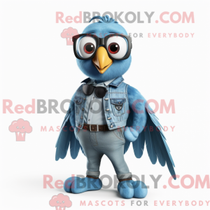 Sky Blue Hawk mascot...