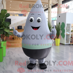 Grå Zucchini maskot kostume...