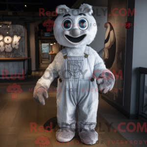 Silver Ghost mascot costume...