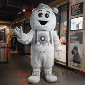 Silver Ghost mascot costume...