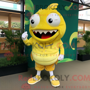 Lemon Yellow Piranha mascot...