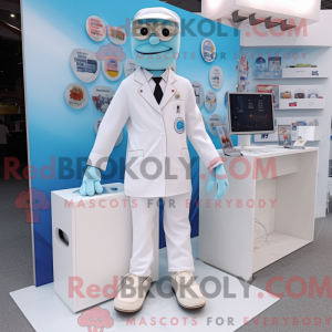 Hvid Doctor maskot kostume...