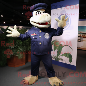 Navy Crocodile maskot...