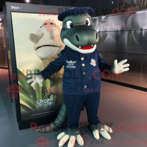 Navy Crocodile mascot...