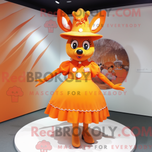 Orange Deer mascot costume...