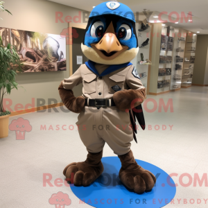 Brown Blue Jay mascot...
