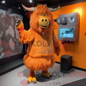 Orange Yak Maskottchen...