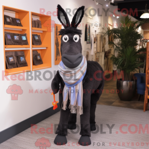 Black Donkey mascot costume...
