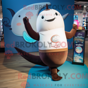 Brown Narwhal mascot...