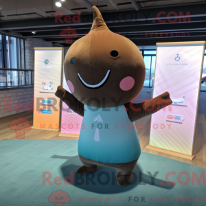 Brown Narwhal mascot...