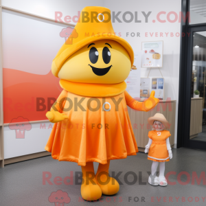 Gold Orange mascot costume...