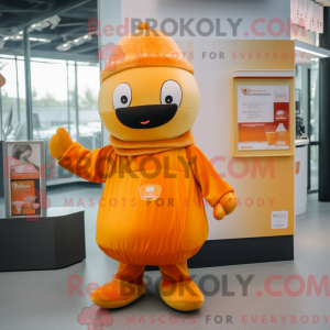 Gold Orange mascot costume...