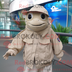 Beige Betta Fish mascot...