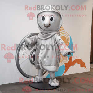 Sølv Unicyclist maskot...