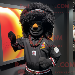 Black Chief mascot costume...