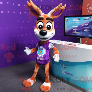 Purple Gazelle mascot...