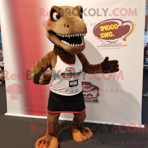Brown Allosaurus mascot...