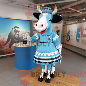 Sky Blue Okapi mascot...