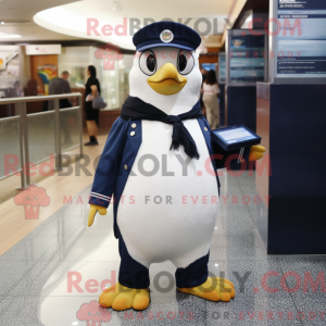 Navy Penguin mascot costume...
