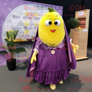 Lilla citron maskot kostume...