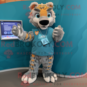 Máscara de tigre azul clara...