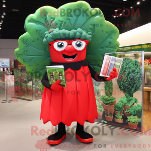 Red Broccoli mascot costume...