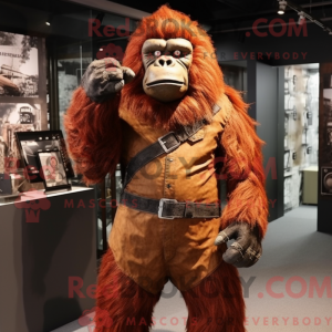 Rust Gorilla mascot costume...