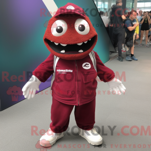 Maroon Cod mascot costume...