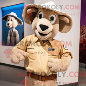 Tan Ram mascot costume...