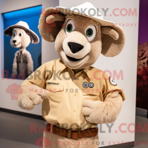 Tan Ram maskot kostume...
