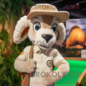 Tan Ram mascot costume...