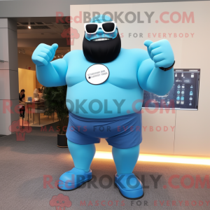 Postava maskota Sky Blue...